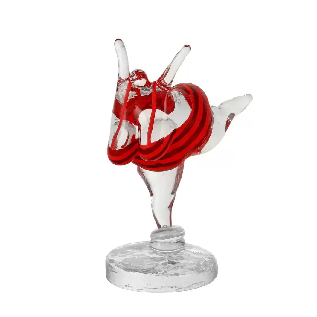 KE 'Badlycka' glass sculpture, Red