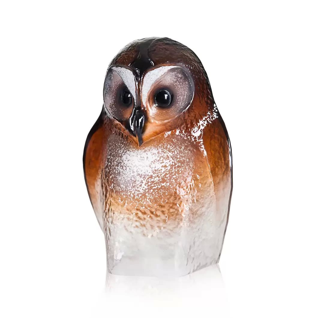 Safari Owl glass sculpture, Large
