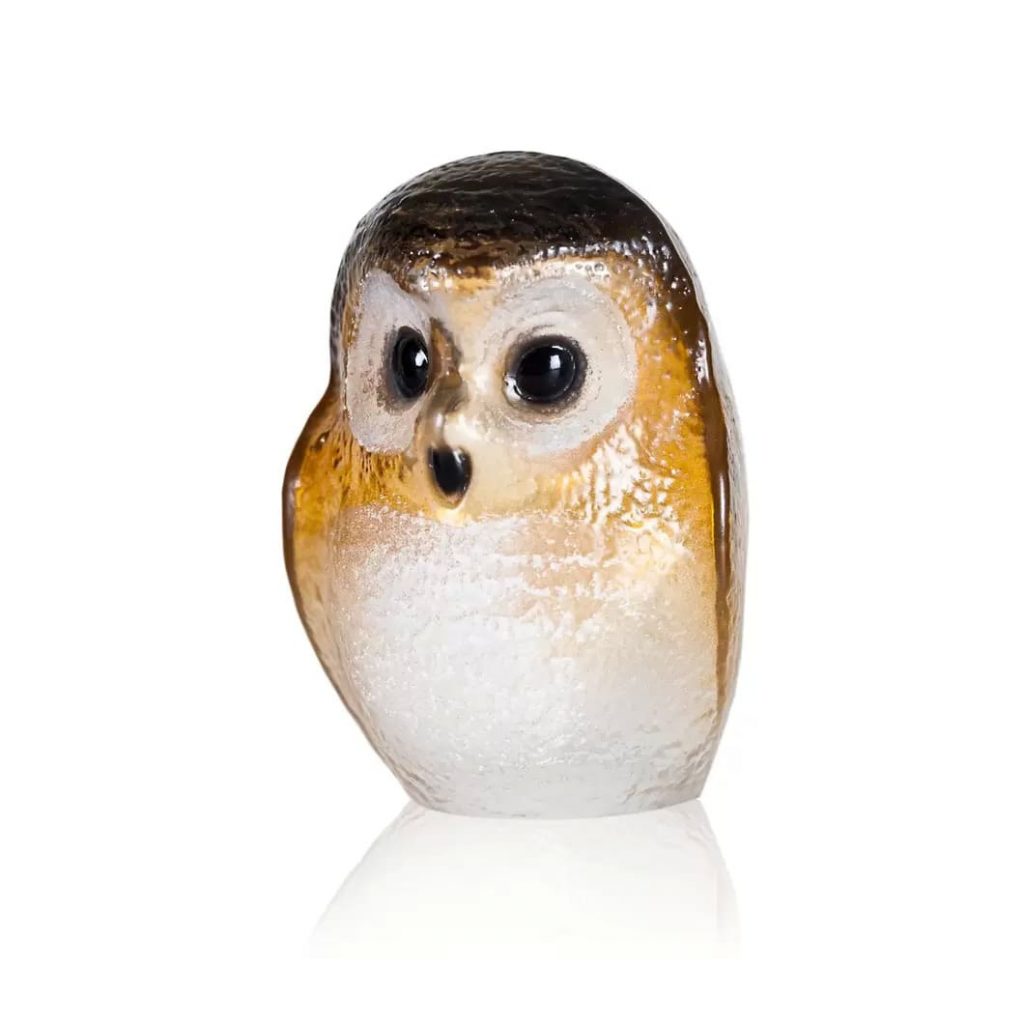 Safari Owl glass sculpture, Small